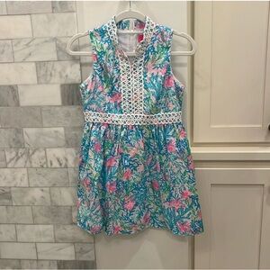 Lilly Pulitzer Franci Sleeveless Girl’s Dress - Blue and Pink